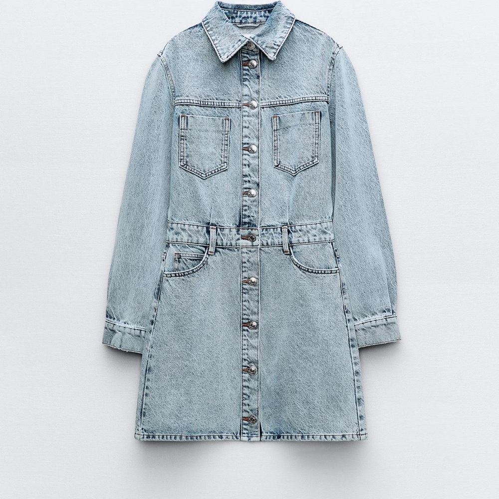 Zara denim dress size small nwt
